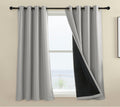 Rutterllow 100% Blackout Curtain 2 Panels, Heat And Full Light Blocking Drapes With Grommets For Bedroom,Thermal Insulated Windo