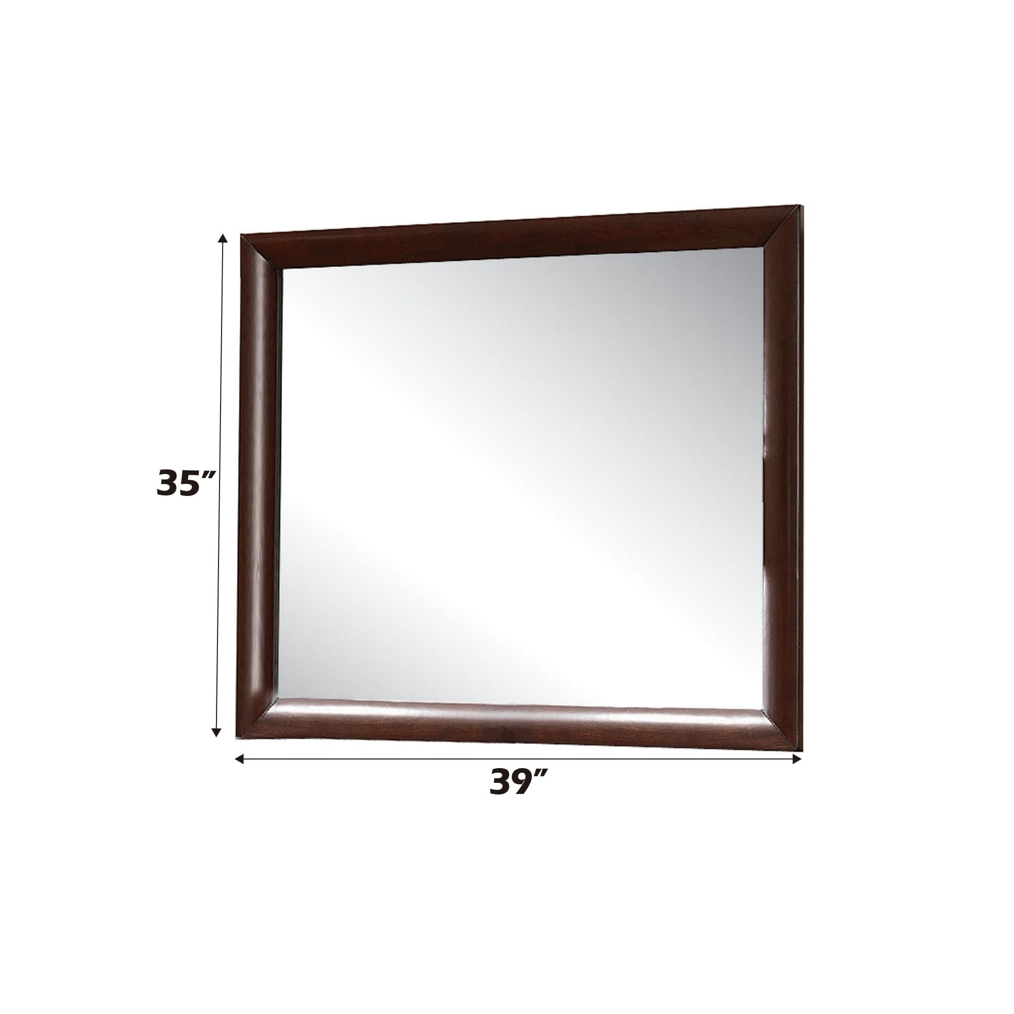 Acme Ireland Rectangular Wooden Mirror in Espresso