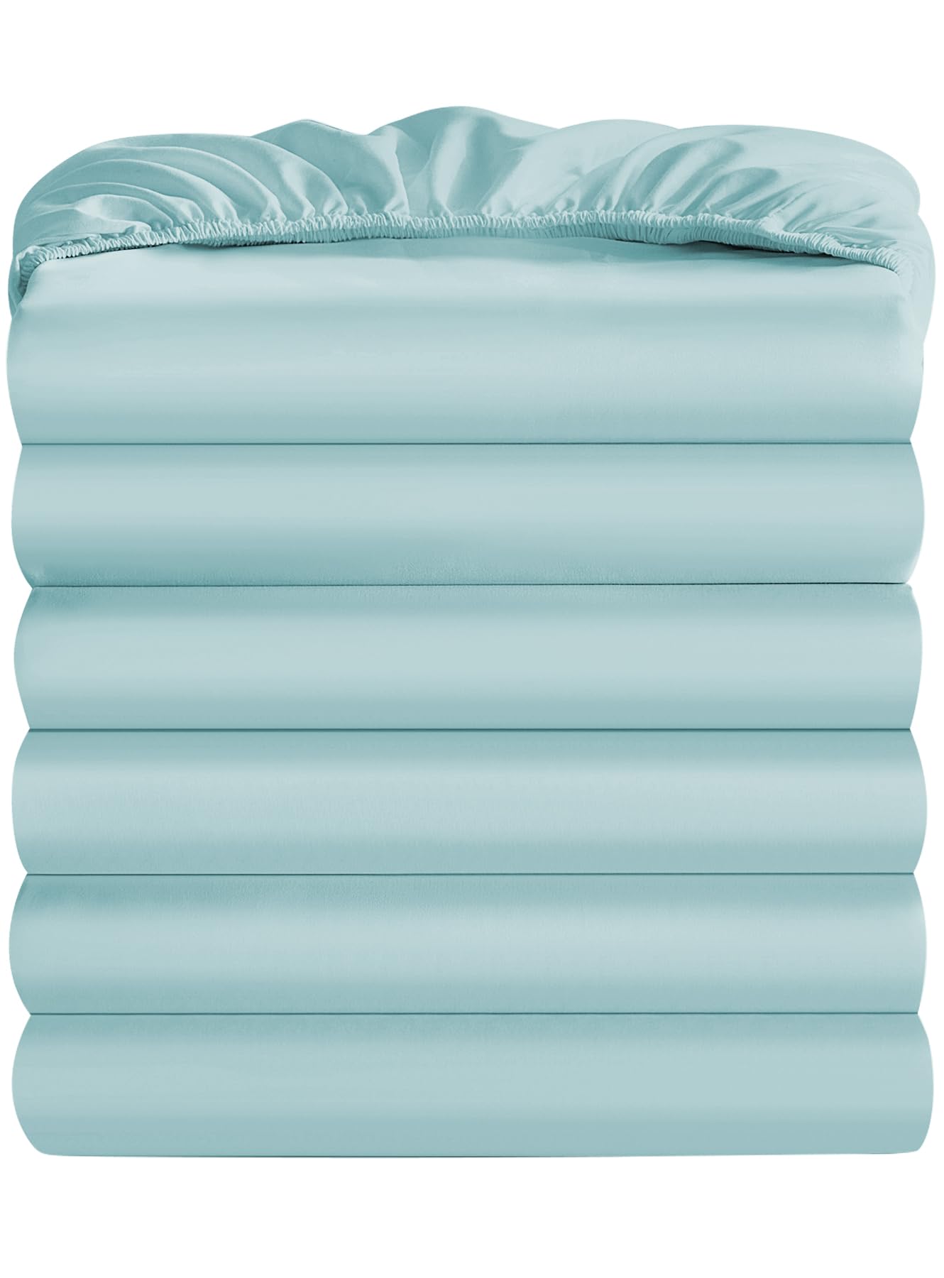 Maple&Stone Queen Fitted Sheet Only - Bulk Pack Of 6 Bottom Sheets - Premium Soft & Breathable, Brushed Microfiber Fabric For Qu