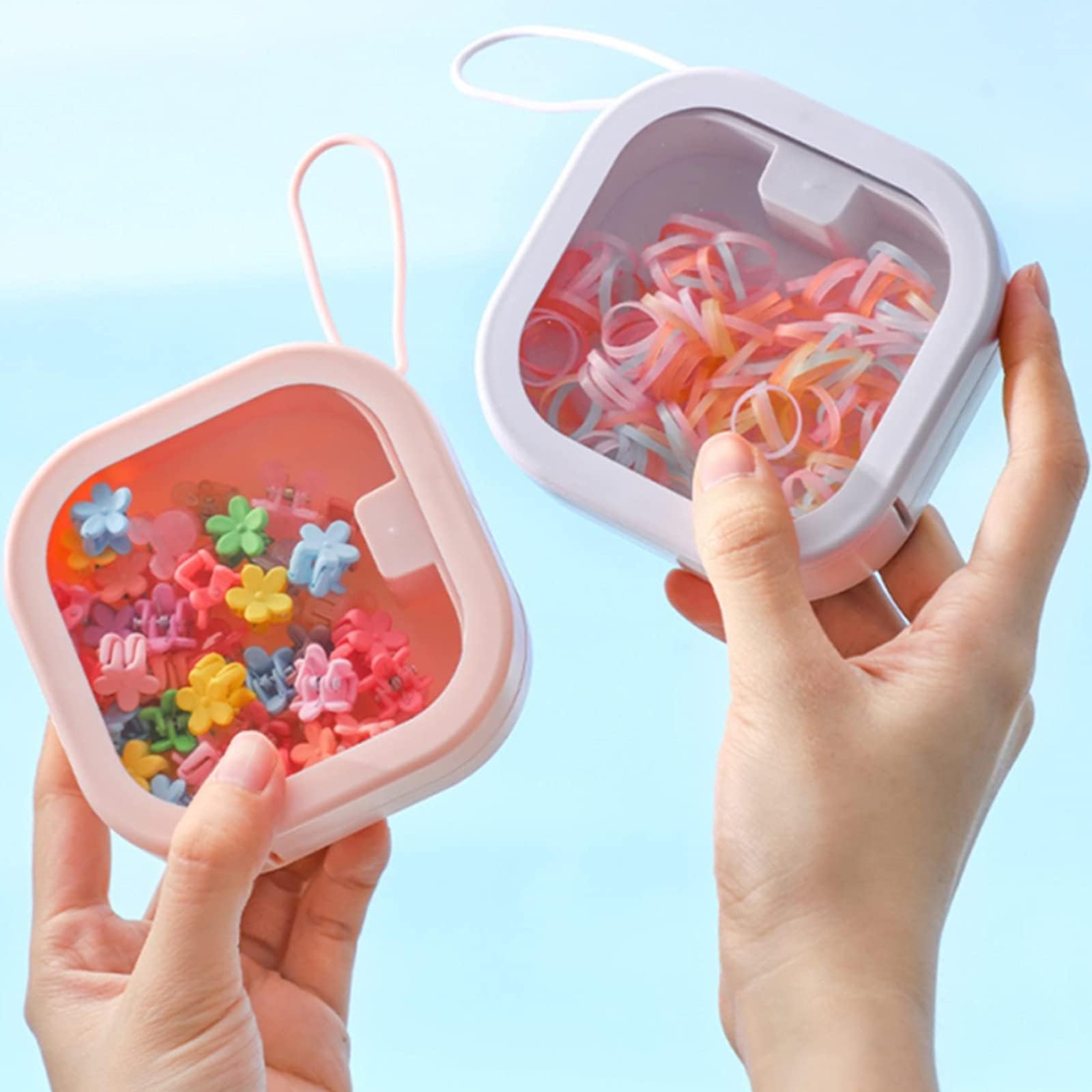 REVAXUP 2pcs Hair Tie Organizer,Portable Hair Tie Holder Organizer for Travel,Best as Hair Accessories Organizer or Small Items 