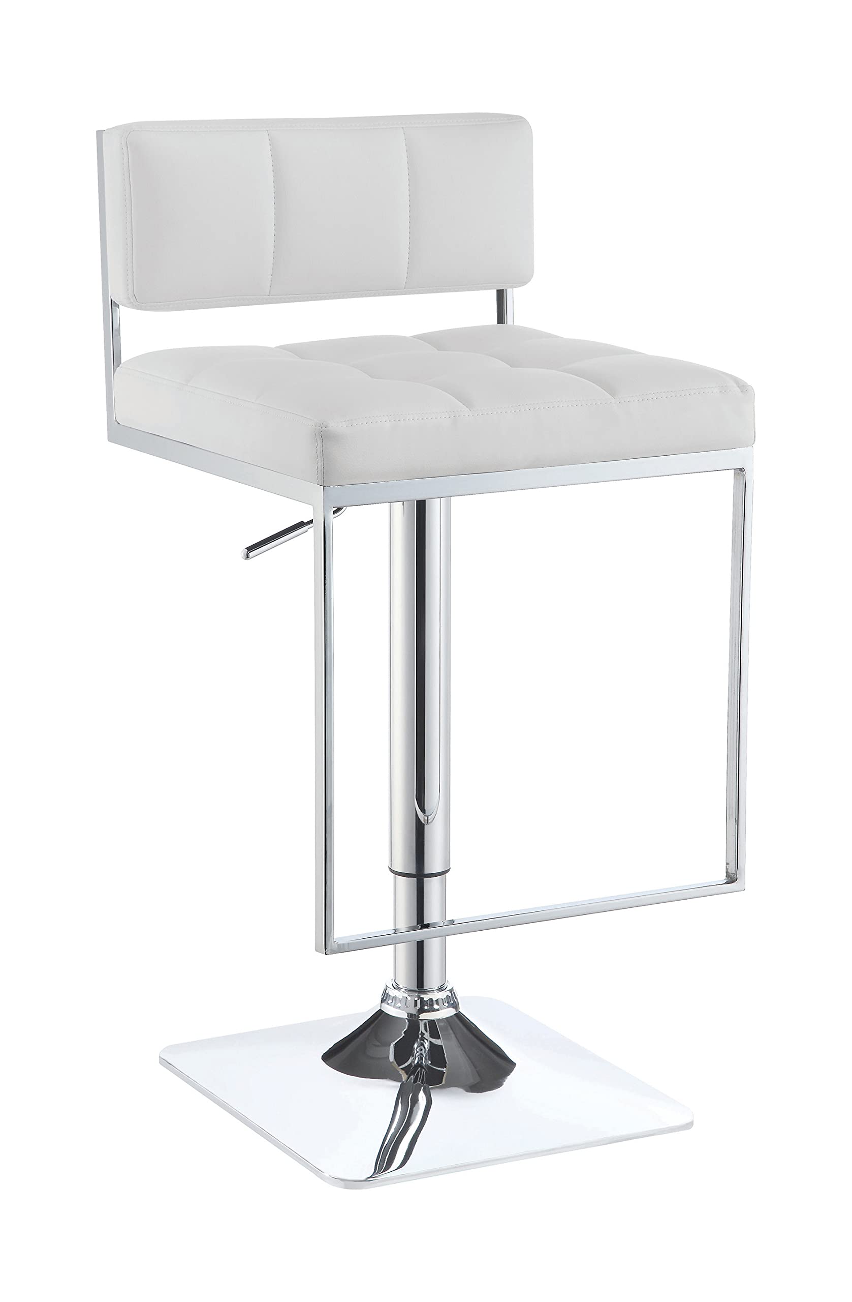 Coaster Furniture Adjustable Bar Stool White 100193