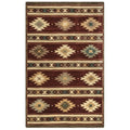 Rizzy Home Alora Decor Ryder 3' X 5' Tribal Burgundy/Tan/Khaki/Sage Hand-Tufted Area Rug