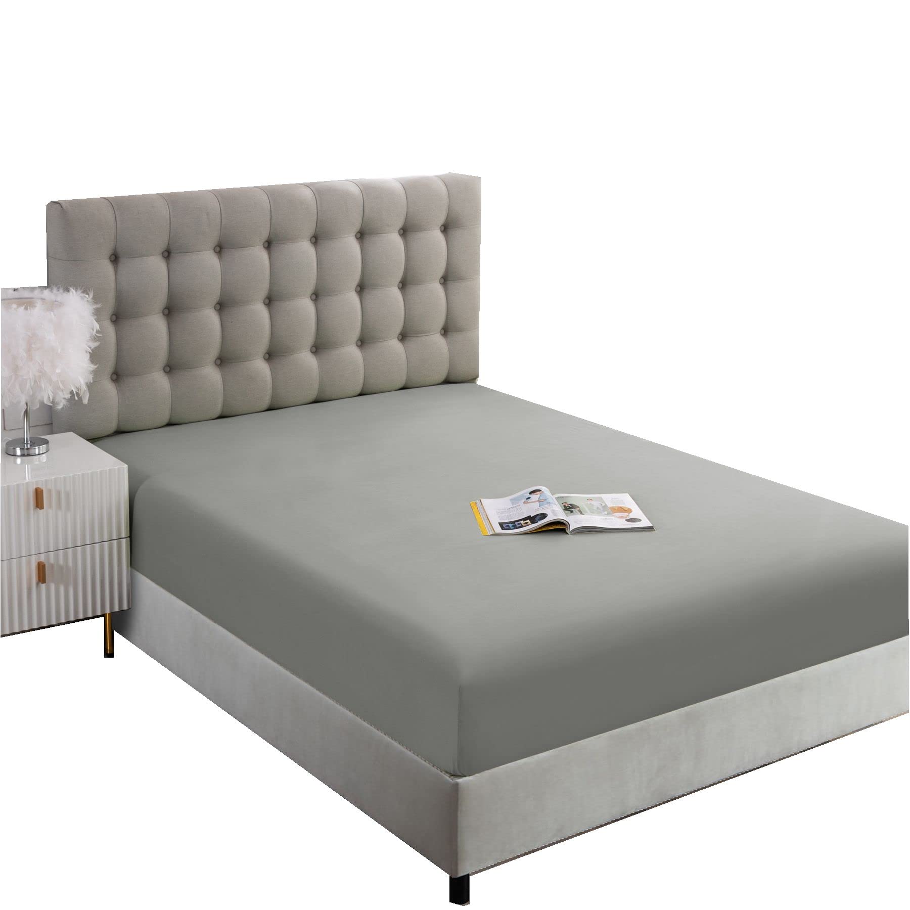 Ghooss Twin Xl Size Fitted Sheet,Hotel Quality Bedding Fitted Sheet Deep Pocket Up To 14 Inch,Wrinkle And Fade Resistant,1 Piece