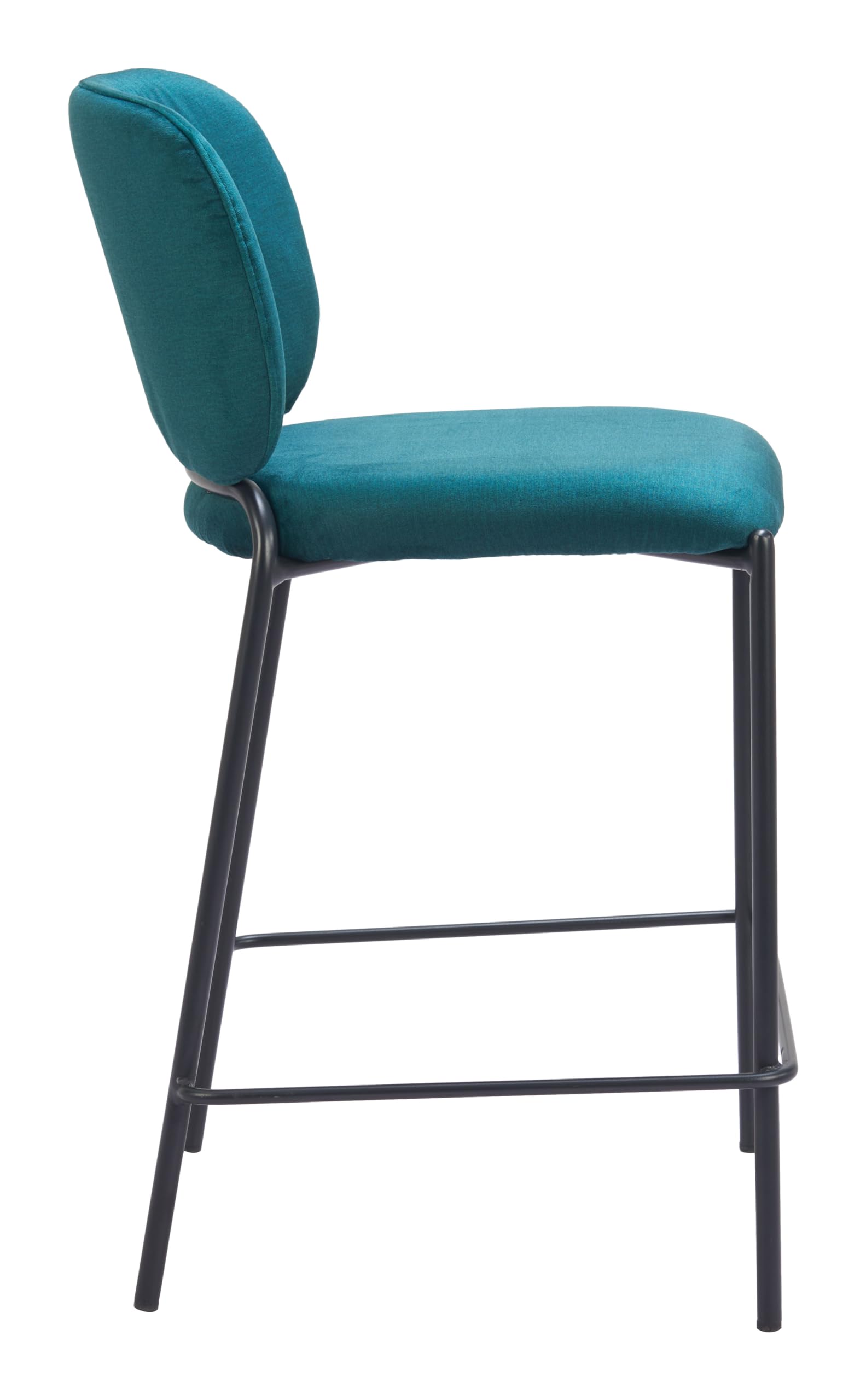 Zuo Plat Counter Stool Green