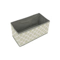 Hokipo NonWoven Fabric Cupboard Organizer Foldable Storage Basket Bin For Closet Wardrobe, Pack Of 1 (Ar3916), Rectangular, Gr