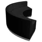 Flash Furniture HERCULES Alon Series Black LeatherSoft Reception Configuration, 3 Pieces