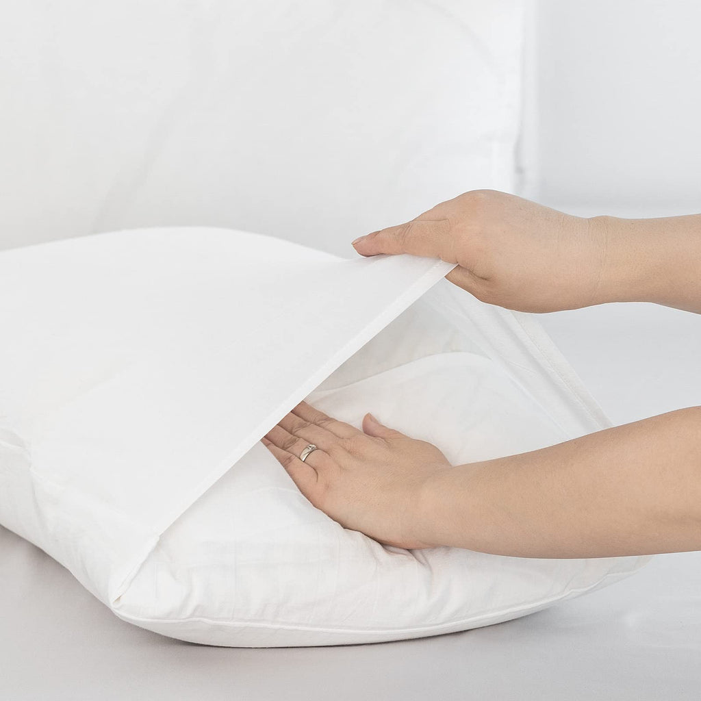 Moomee Bedding Pillowcases Pack Of 2 100% Washed Cotton Linen Like Textured Breathable Durable Soft Comfy (Off White, Standard)