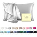 Natural Mulberry Silk Pillowcase For Hair And Skin Standard Size 20'X 26' With Hidden Zipper Soft Breathable Smooth Cooling Si