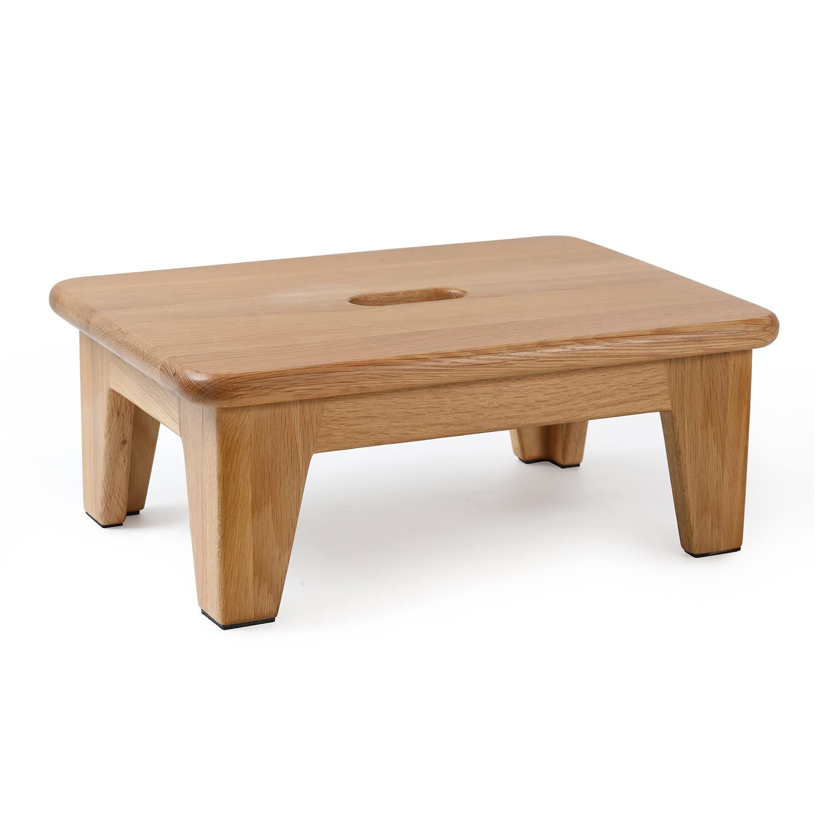 CONSDAN Step Stool for Bed, USA Grown Oak,Wooden Step Stool for Adults, Wood Step Stool for Seniors, 6.5 High Bed Stool, Nonsl