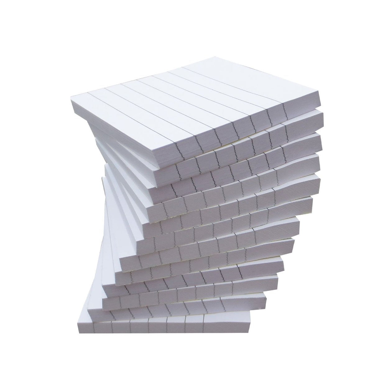 White Sticky Notes Lined 3X3 Inches 12 Pads/Pack 100 Sheets/Pad White Self-Stick Note Pads With Lines, Easy Post Individually Wr