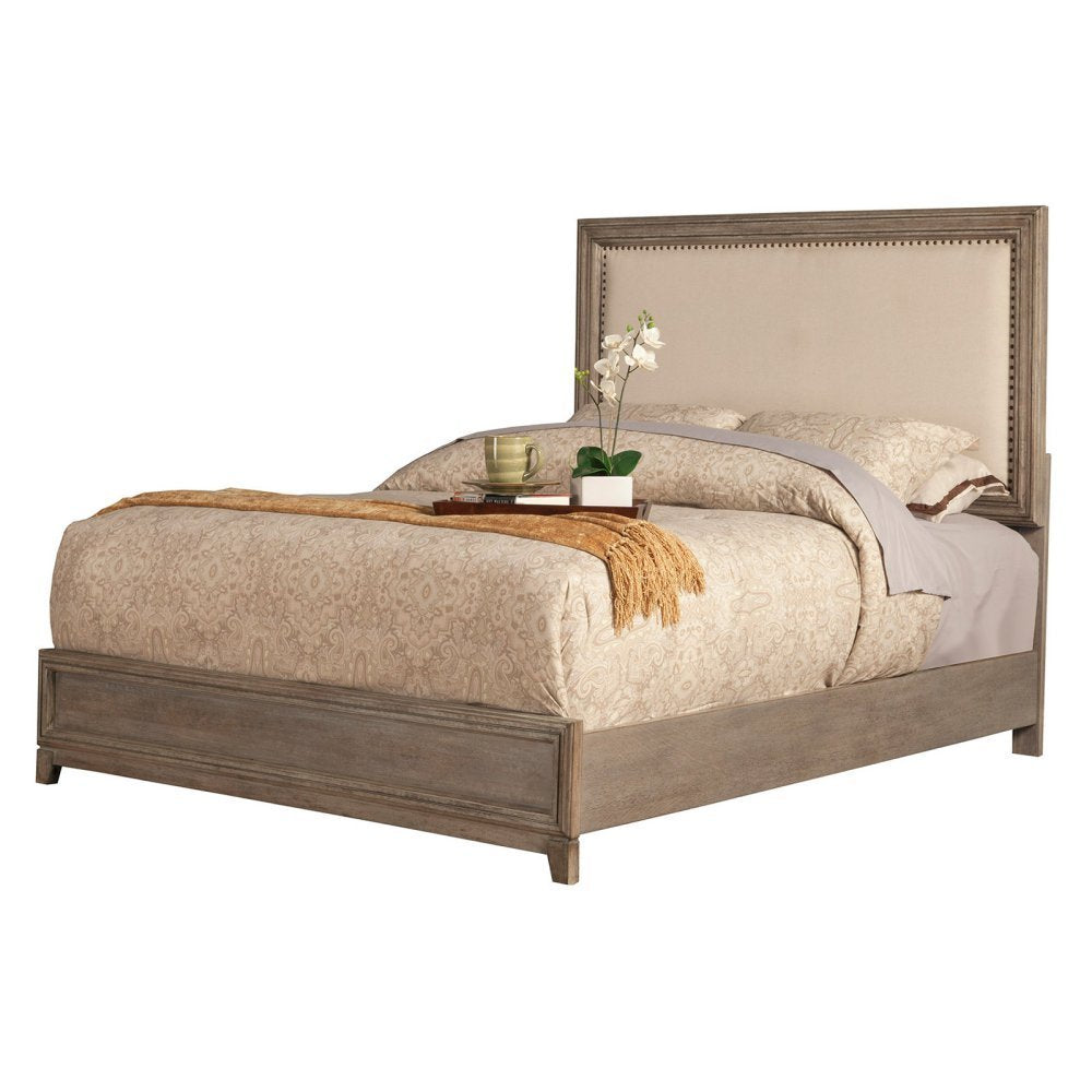 Alpine Furniture Camilla Upholstered Panel Bed, Queen