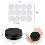 2 Oz Metal Round Tins Aluminum Tin Cans Salve Tins Containers With Screw Lid 10 Sheets Stickers For Salve Spice Candies Balms Ca