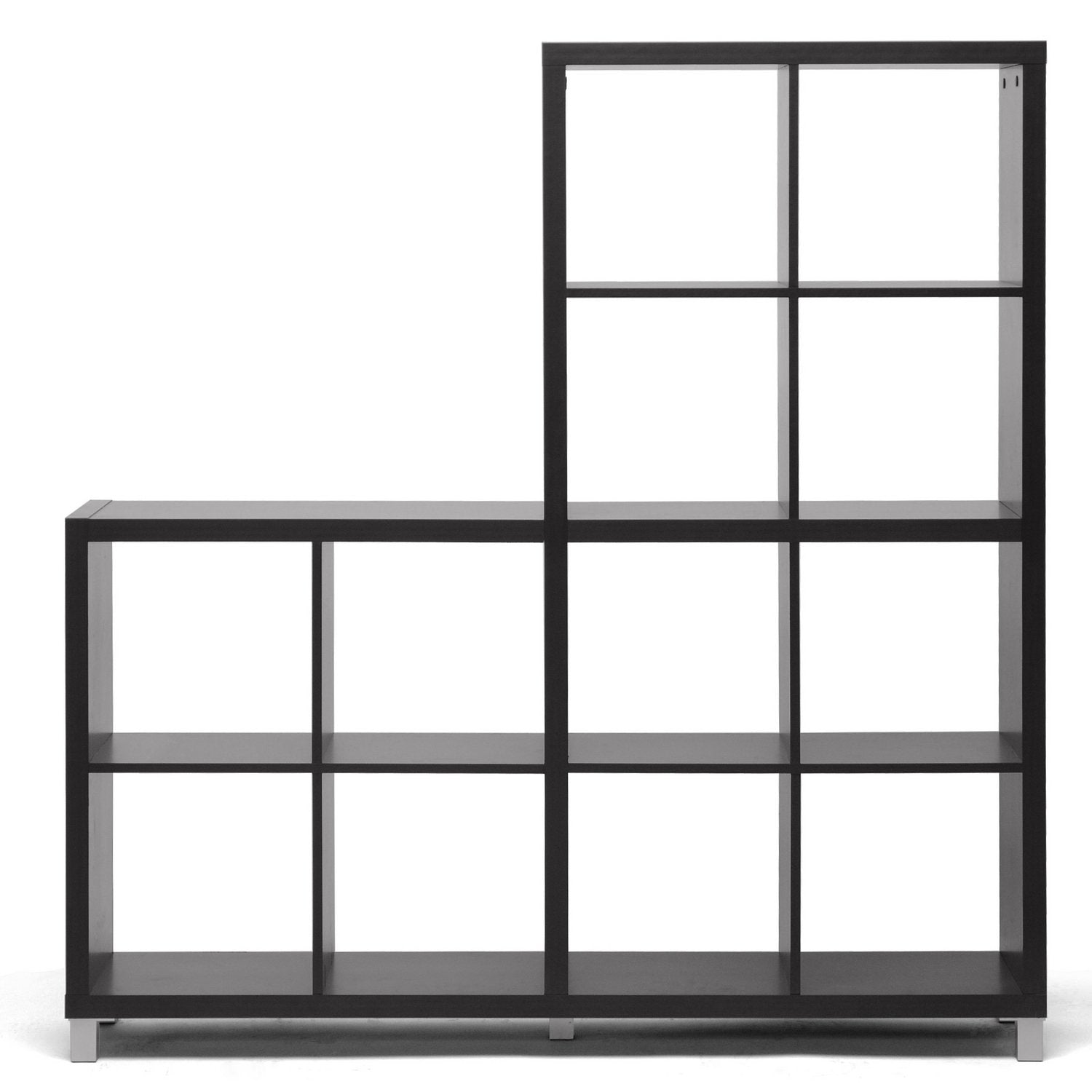 Baxton Studio Sunna Modern Cube Shelving Unit, Dark Brown