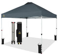 CROWN SHADES 10x10 Pop Up Canopy - Beach Tent with One Push Setup - Easy Outdoor Sun Shade for Events, Parties, Camping - Gazebo