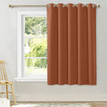 NICETOWN Halloween Room Darkening Curtains for Bedroom, Burnt Orange Thermal Insulated Drapes 63 inches Long for Small Shack Win