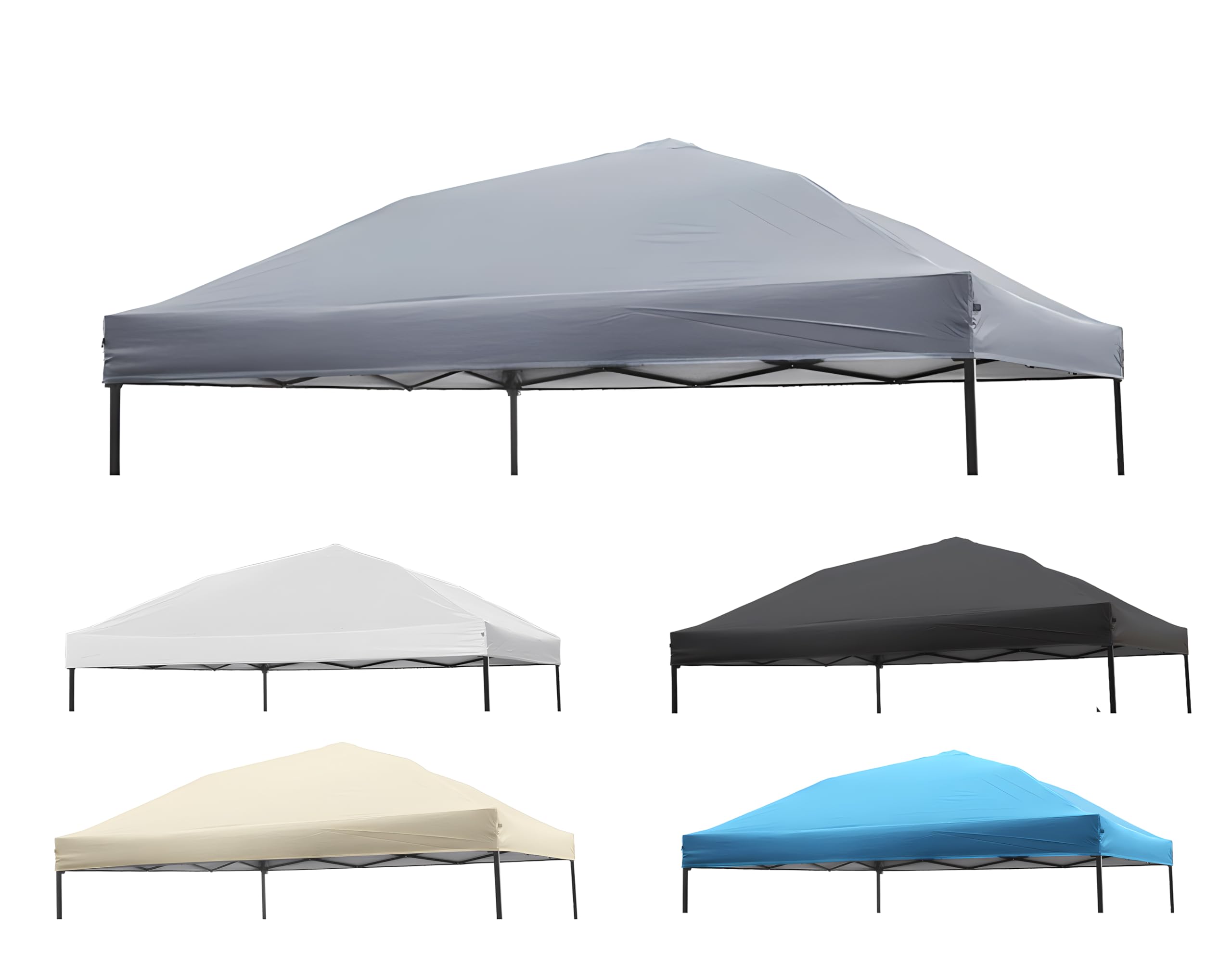 10X 10 Canopy Replacement Top, Replacement Canopy Top For 10X10 Pop Up Canopy Tent (Canopy Top Cover Only) Grey