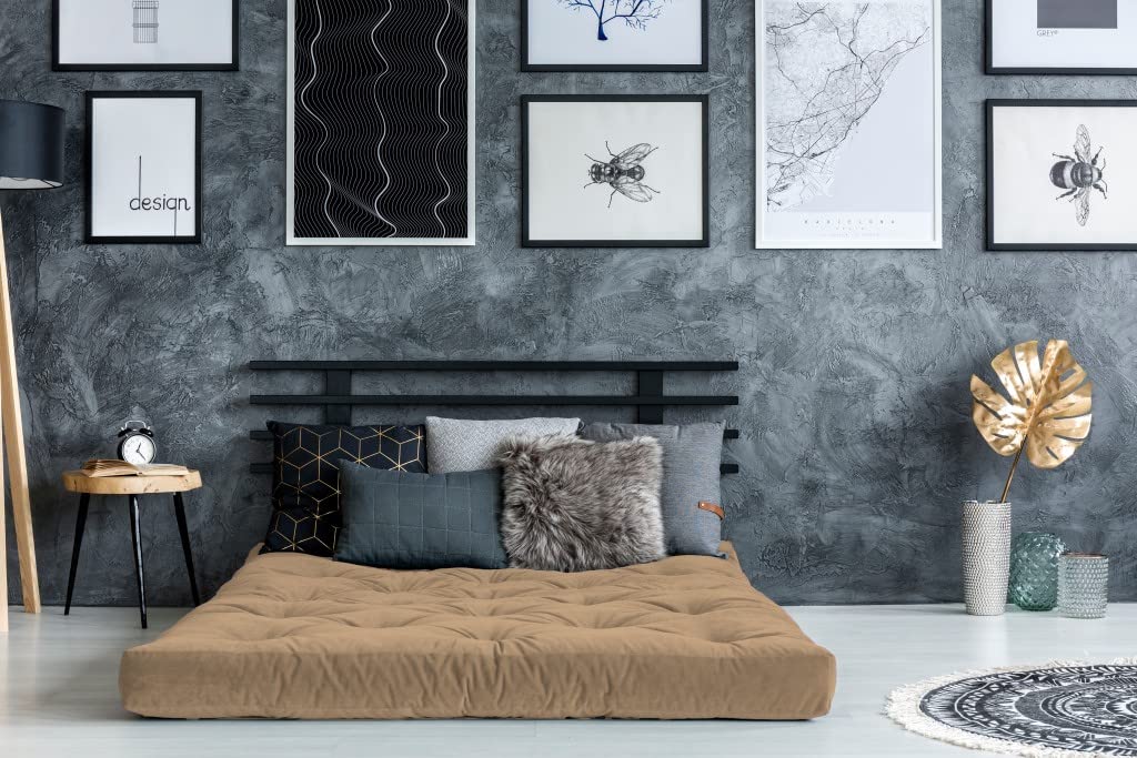 HomeRoots 8' Khaki Double Poly Twin Futon Mattress