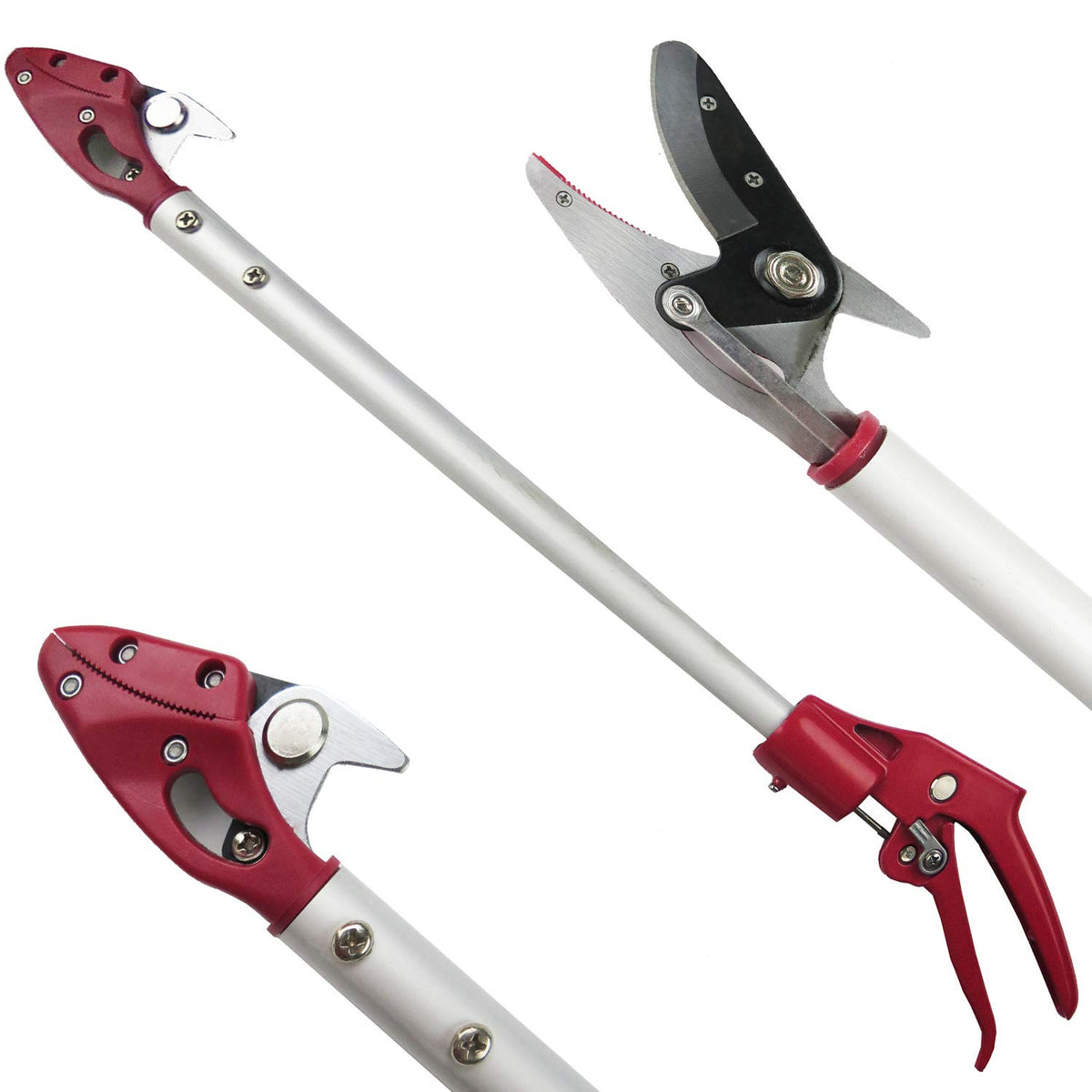 Mesoga 2 Feet Cut And Hold Tree Pruner, Rotation Pole Tree Trimming, Short Reach Fruit Picker, Branches Bypass Lopper