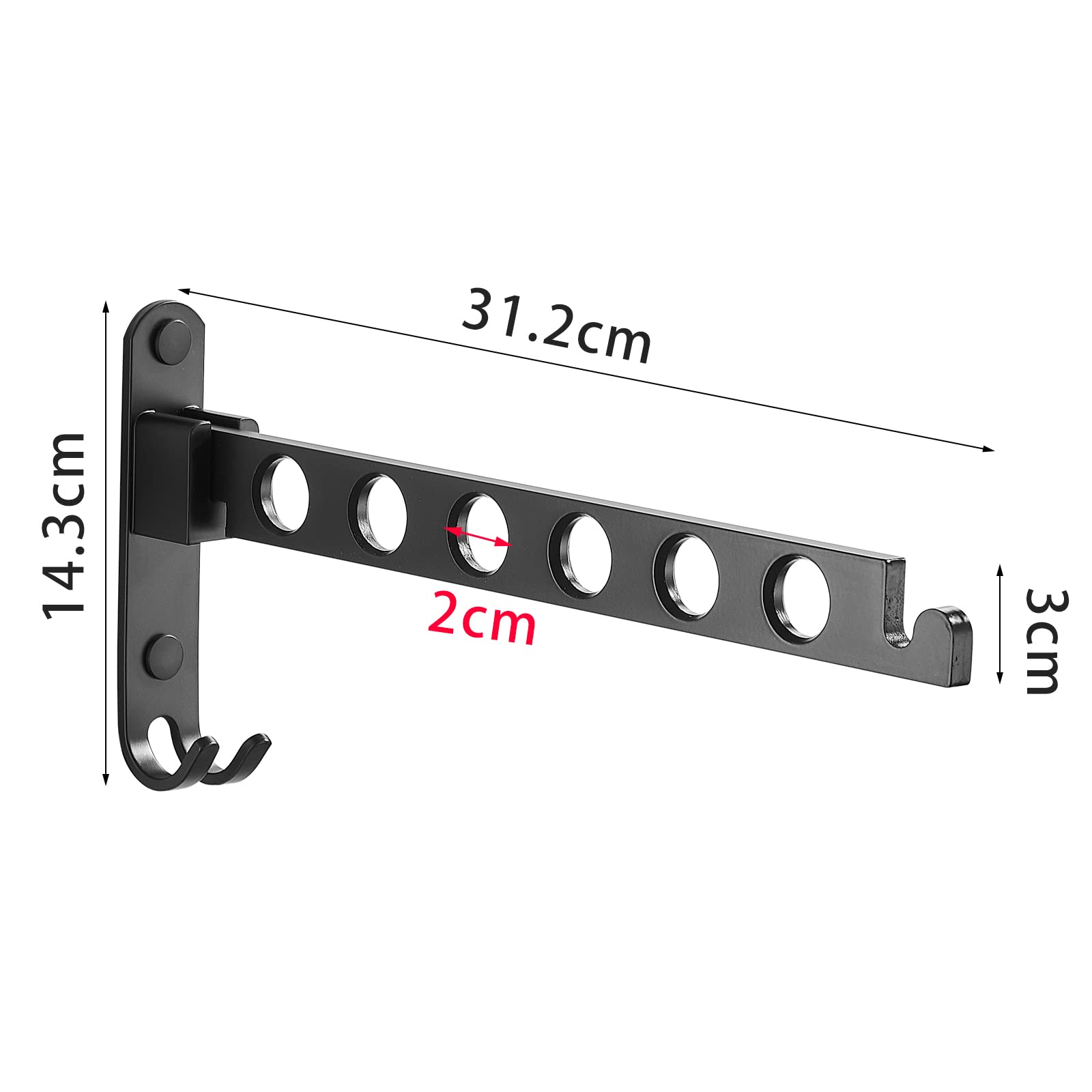 Joom Retractable Folding Wall Hanger Folding Clothes Hanger Rack Clothes Storage Organizer Laundry Hanger Sturdy Hanging Dryer R