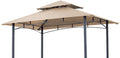 Scocanopy 8Ftx5Ft Replacement Canopy Grill Bbq Gazebo Roof Top, For Gazebo Model L-Gz238Pst-11 Only,Light Beige