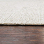 Overstock Alora Decor London 8' Round Solid Beige/Gray/Rust/Blue Hand-Tufted Area Rug