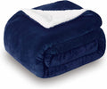 BSB HOME Heavy Winter Sherpa Blankets, Soft Fluffy Flannel Plush Blanket Single Size, Fuzzy Cozy Grey Cuddle Blankets for Couch 