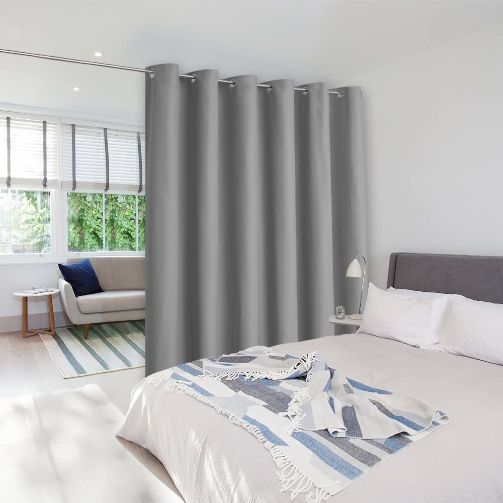 Nicetown Closet Door Curtain, Noise Blocking Room Divider Curtain Screen Partitions, Premium Heavyweight Blackout Curtain With G