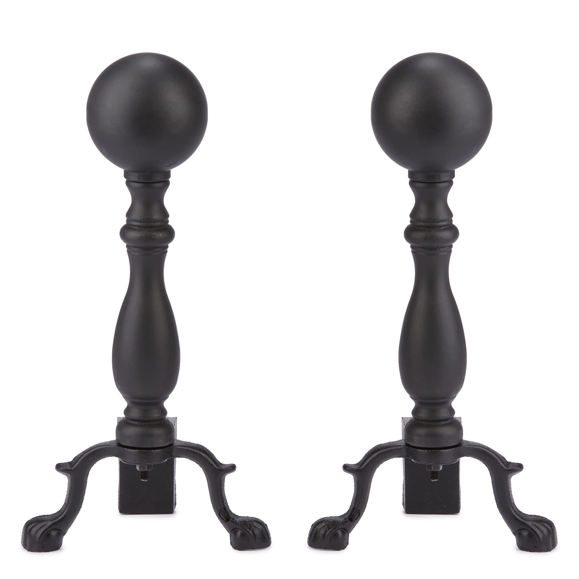 Uniflame, A-1234, Black Ball Fireplace Andirons