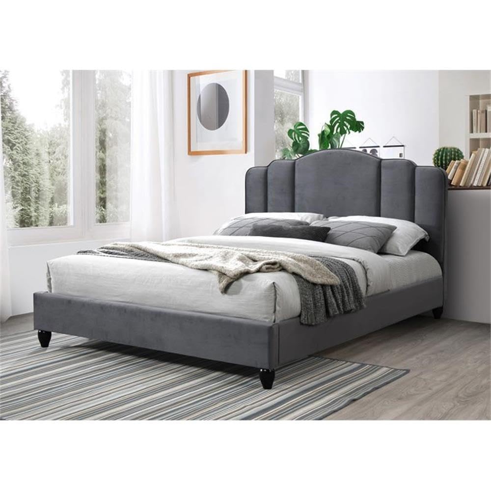 Acme Giada Channel-Tufted Fabric Queen Platform Bed - Thumbnail 3