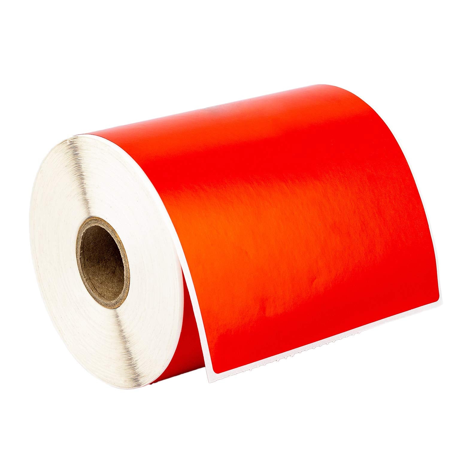 Houselabels 4' X 6' Red Shipping Labels On 1' Core Compatible With Zebra And Rollo Printers, 1 Roll / 250 Labels Per Roll