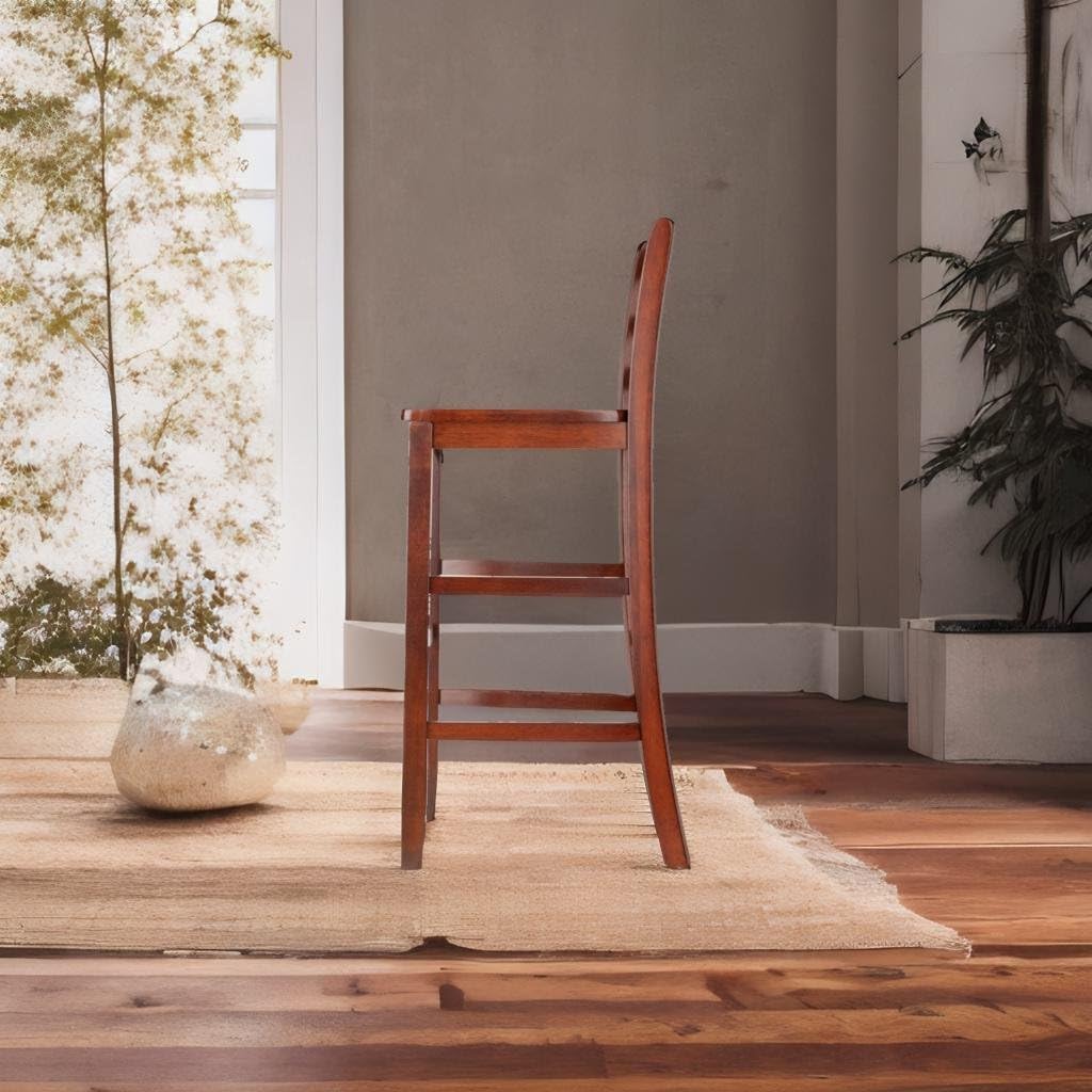 Ergode Benjamin Ladder-Back Bar Stools, 2-Pc Set, Walnut