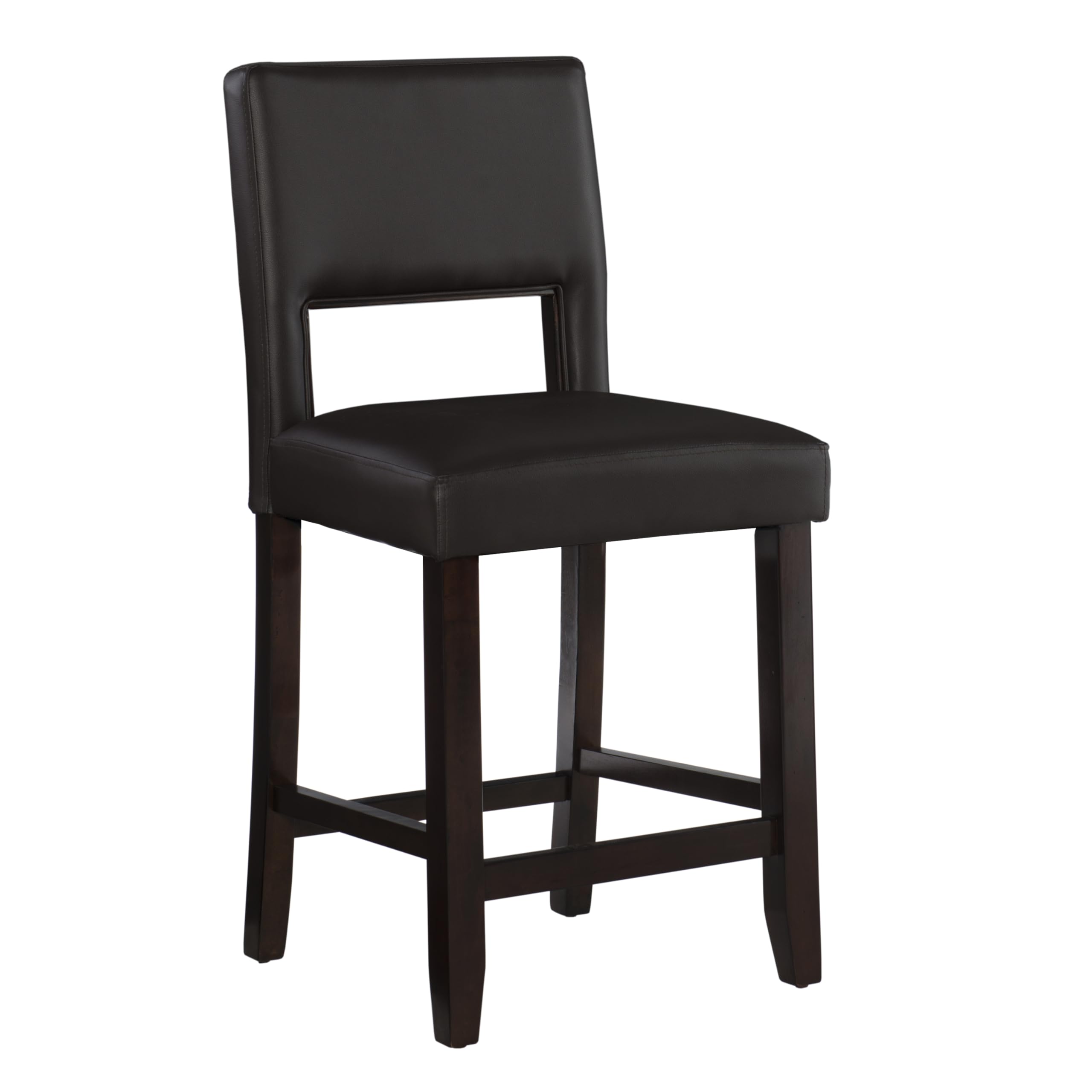 Linon Vega Espresso Brown Stool, Counter Height