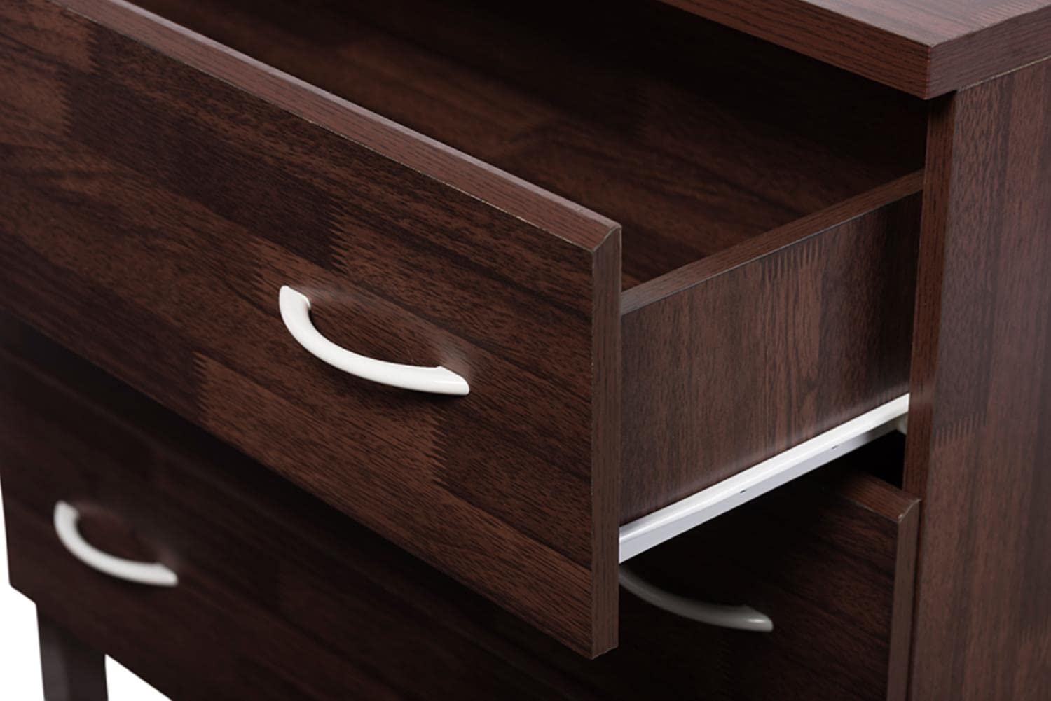 Baxton Studio Wholesale Interiors Mason Finish Wood 3 Drawer Storage Chest, Oak Brown