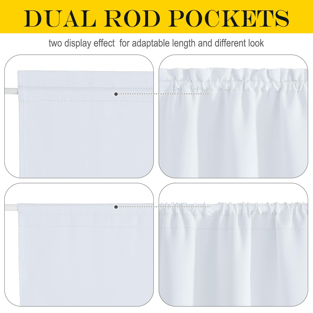 Nicetown French Door Curtain Window Treatment Drapes - Solid Room Darkening Thermal Insulated 30 X 72 Inches Blackout Gliding Door Curtains Kitchen Panels Coverings, 1 Panel, Greyish White