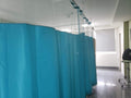Ankit Enterprises  Sea Green Color Zig Zag Curtain (7 FEET Height) with Oval Net for Hospital ICU/Clinic/Ward Curtain of Differ