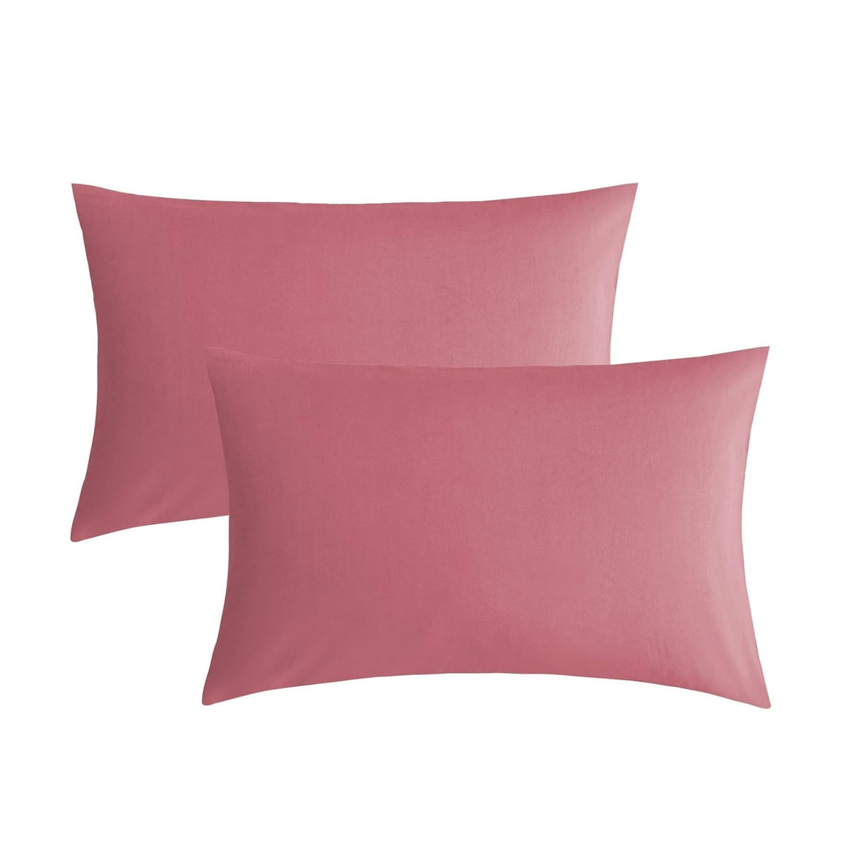 Jellymoni Pillowcases Standard Set Of 2 Cotton Envelope Pillow Covers Dusty Rose 20  26In Bed Pillow Cases 100% Washed Cotton So