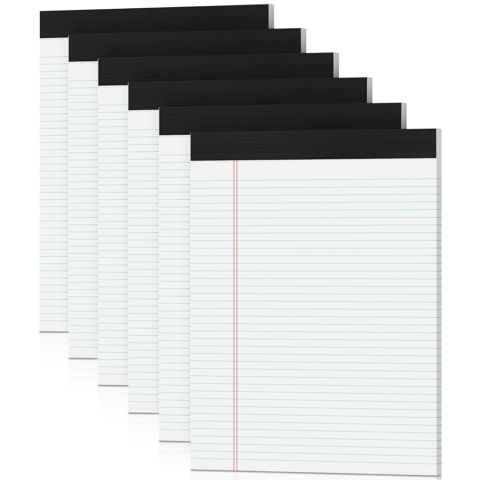 White Legal Pads 8.5 X 11 Writing Note Pads 9/32' College Ruled & Double-Sided Printing - 30 Sheets Premium Thick Paper - 38 Li