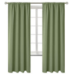 Bgment Olive Green Blackout Curtains 72 Inches Length For Bedroom - Rod Pocket Thermal Insulated Room Darkening Drapes For Living Room Dining Privacy Spring Decor, 42 X 72 Inch, 2 Panels
