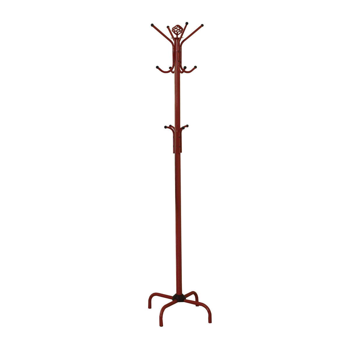 HomeRoots Coat Rack - 70' H/RED Metal