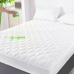 Grt Queen Mattress Protector Waterproof, Rayon From Bamboo, Cooling Quilted Fitted Mattress Pad, Noiseless Waterproof Mattress C