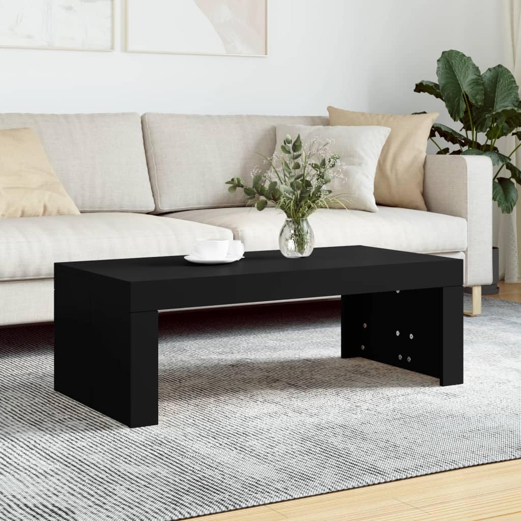 vidaXL Modern White Coffee Table Engineered Wood | Convenient Size for Living Room/Office | Smooth Moisture-Resistant Surface | Easy Clean & Assembly