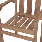 vidaXL 8 pcs Patio Chairs - Stackable, Solid Teak Wood, Fine-Sanded - Suitable for Outdoor, Garden, Home, Office - Brown