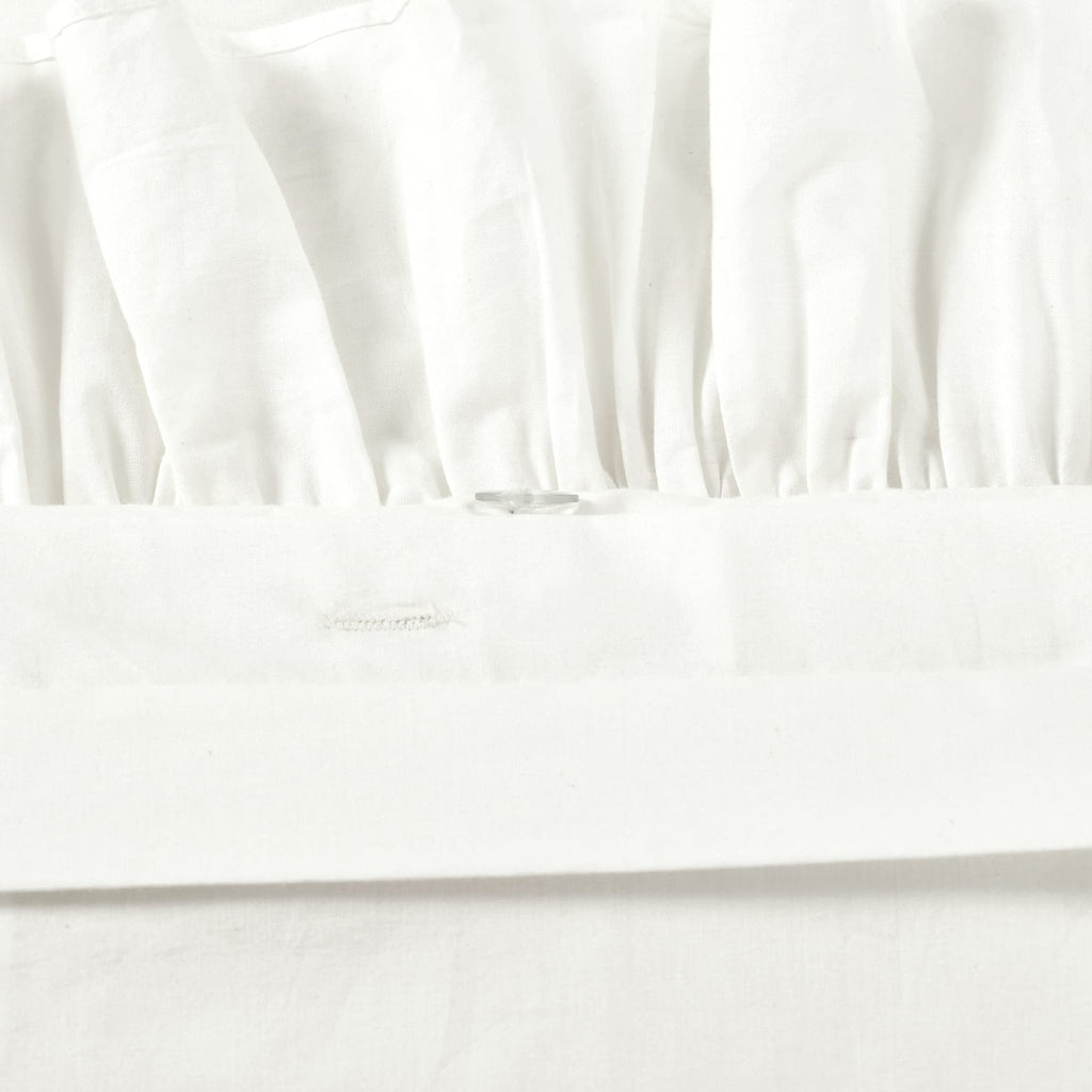 Lush Decor Reyna Ruffle 100% Cotton Duvet Cover Set - 2 Piece Cozy Ruffled Bedding Set - Timeless Elegance And Comfort For Teen