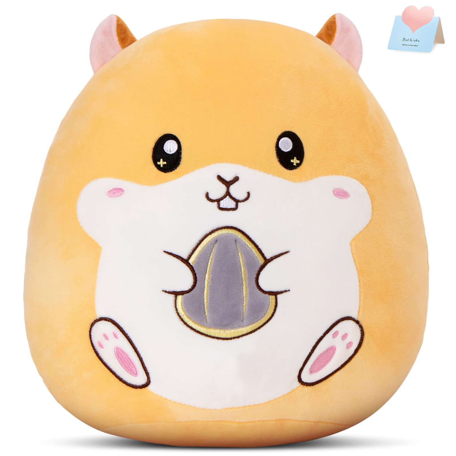 Cozyworld 12 ' Hamster Plush Pillow Stuffed Animal Cute Hamster Plush Toy, Super Soft Cartoon Hugging Toy Gifts For Bedding, Ki