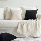 Miulee Velvet Pillow Cover Decorative Halloween Square Pillowcase Soft Solid Cushion Case For Sofa Bedroom Car 26 X 26 Inch Blac