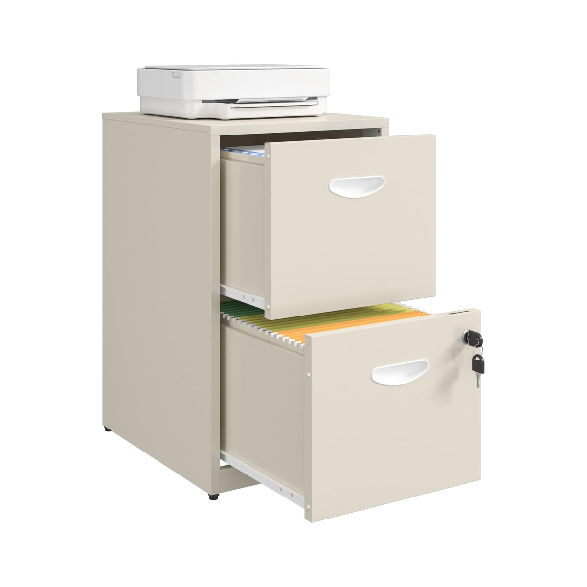Unicoly 2 Drawer File Cabinet With Lock, Metal File Cabinets For Home Office, Under Desk Storage, Printer Stand, Office File Cab