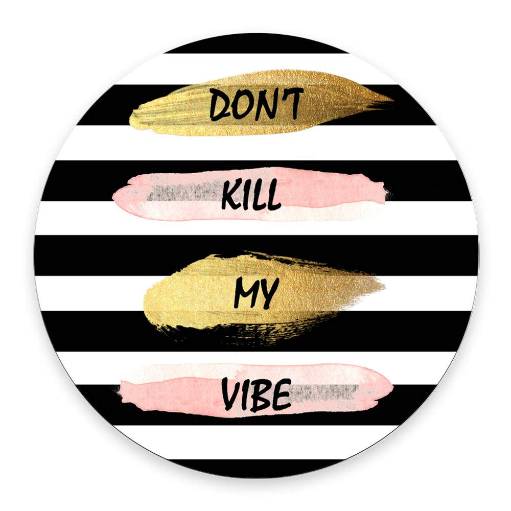 Pingpi Good Vibes Only Mouse Pad Floral Quote Cute Dorm Decor Office Desk Accessories Office Decor Inspirational Positive Quote