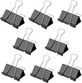 Ufmarine Medium Binder Clips 1.25 Inch Length, (40 Pcs) Black Medium Paper Clips For Office