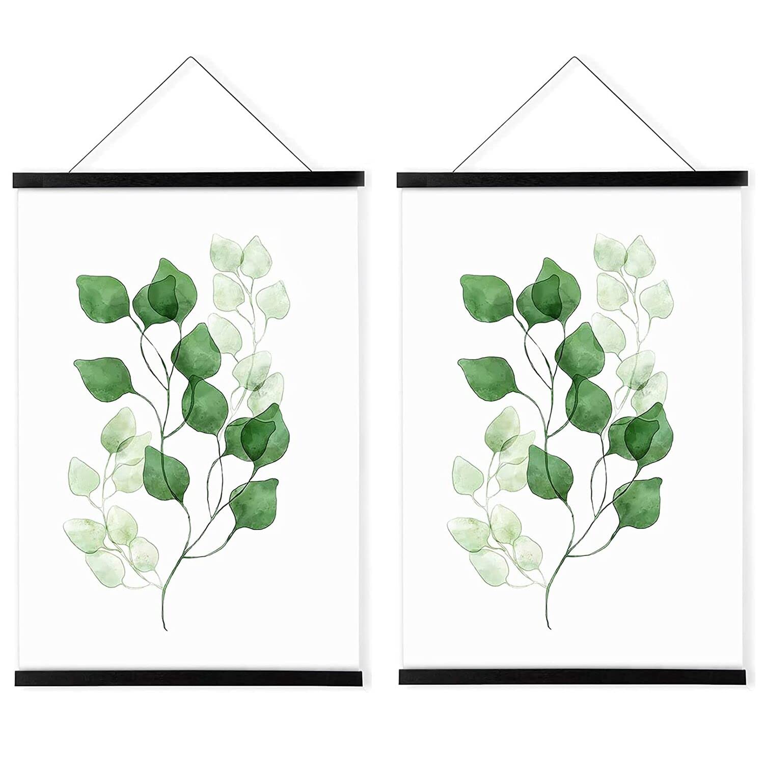WITCOLOR Magnetic Poster Hanger Frame, 2 Pack Black Magnet Poster Frame 12x16 12x18 12x36 for Paintings, Photos, Maps, Scrolls, 