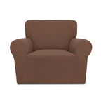 Purefit Stretch Chair Sofa Slipcover – Spandex Jacquard Non Slip Soft Couch Sofa Cover, Washable Furniture Protector With Non Skid Foam And Elastic Bottom For Kids (Chair, Brown)